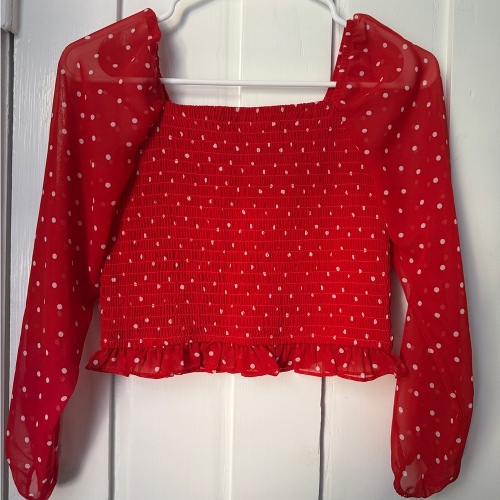 Elegant red dress shirt. Art Class brand, size L (10/12).
